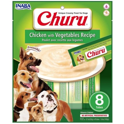 Inaba Churu Chicken with Vegetables Recipe Creamy Dog Treat