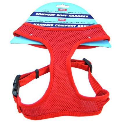 Coastal Pet Comfort Soft Adjustable Harness - Red