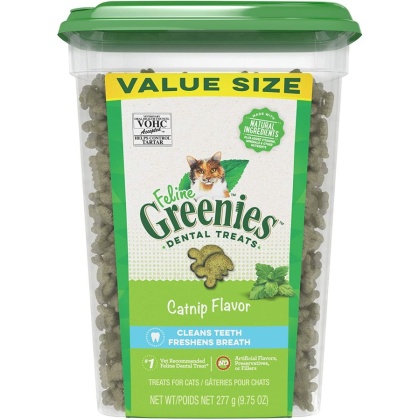 Greenies Feline Natural Dental Treats Catnip Flavor