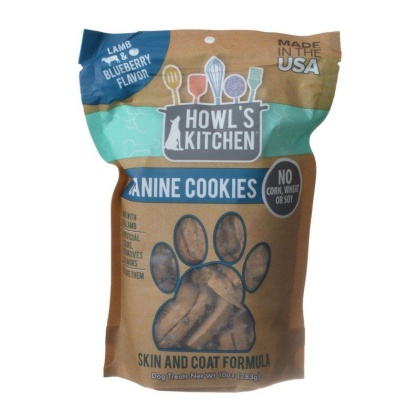 Howl\'s Kitchen Canine Cookies Skin & Coat Formula - Lamb & Blueberry Flavor