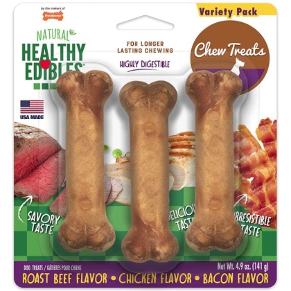 Nylabone Healthy Edibles Wholesome Dog Chews - Variety Pack