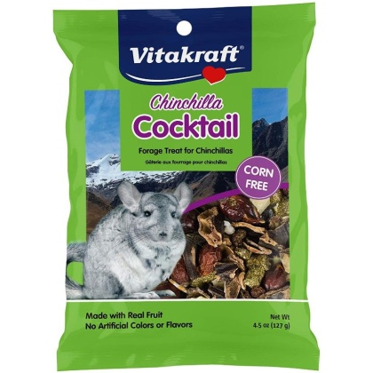 Vitakraft Chinchilla Cocktail Forage Treat Made With Real Fruit