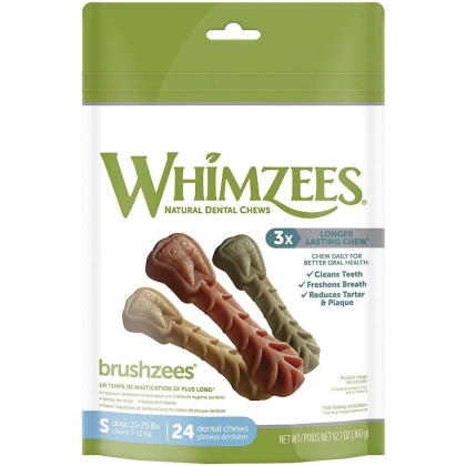 Whimzees Brushzees Dental Treats - Small