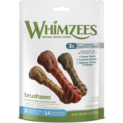 Whimzees Brushzees Dental Treats Small