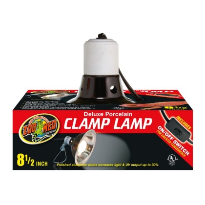 Zoo Med Delux Porcelain Clamp Lamp - Black